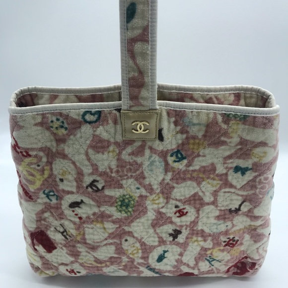 Vintage Chanel Terry Cloth CC Animal Print - Picture 2 of 5